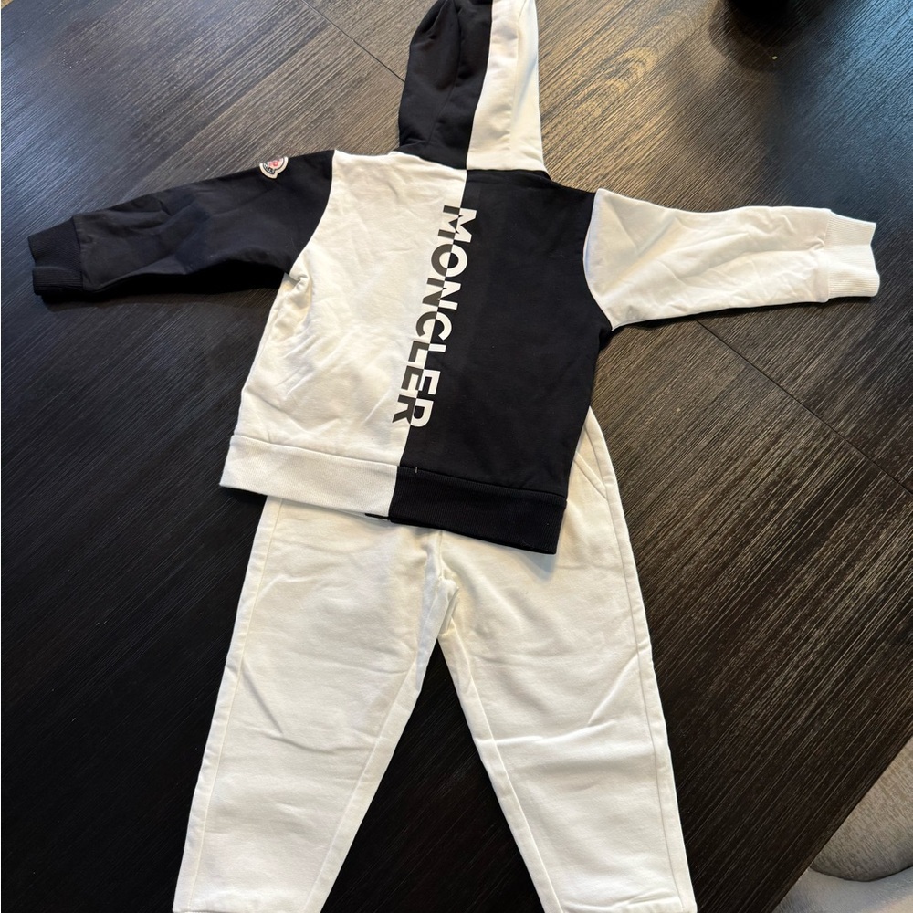 Moncler Kids Black and White Tracksuit